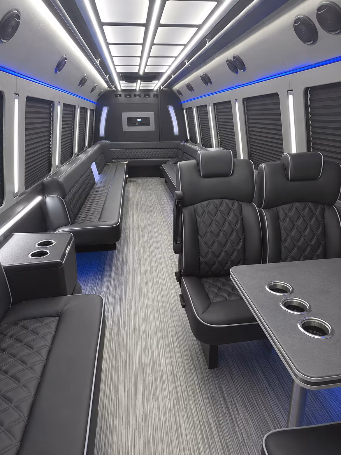 pompano beach 25 passenger party bus inside