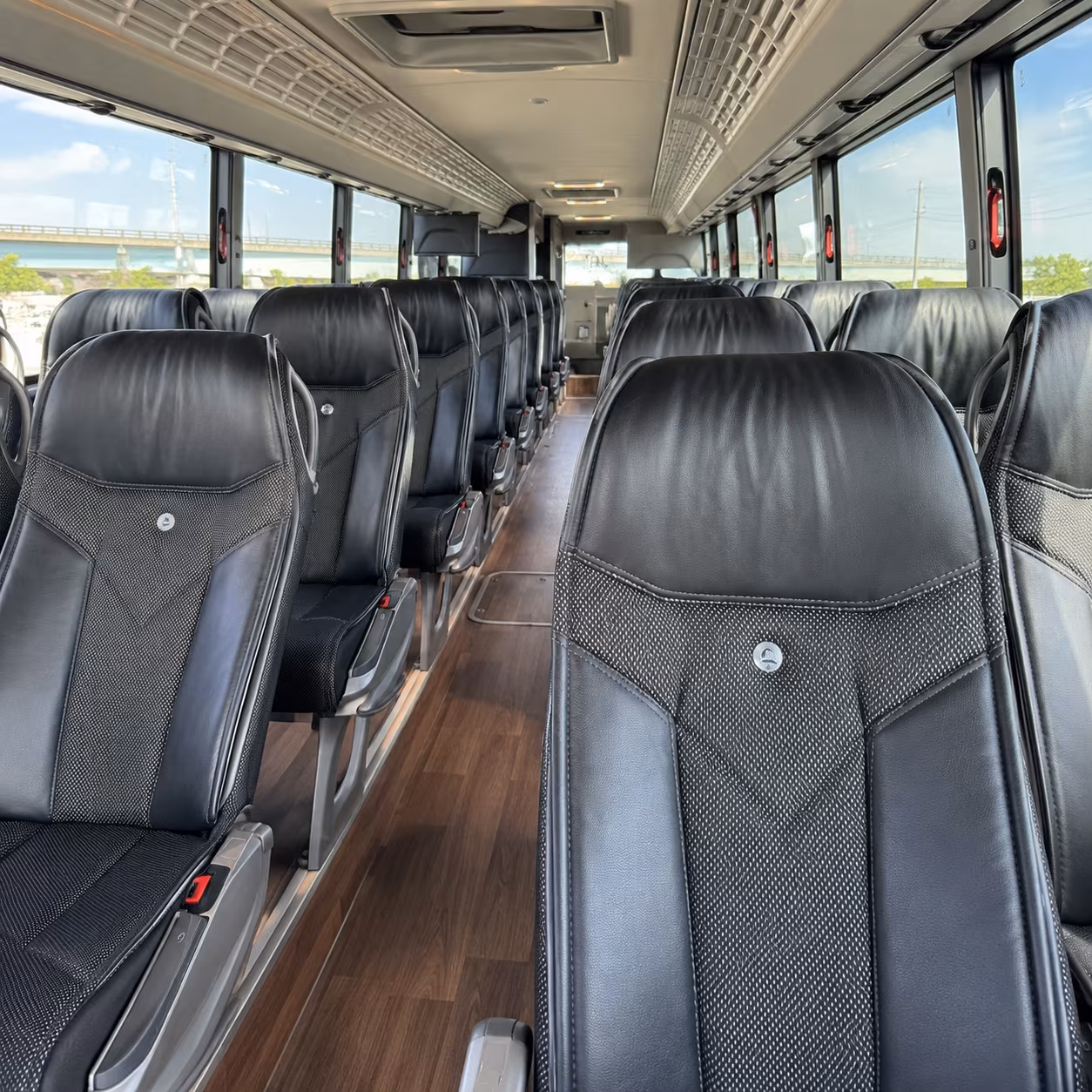 pompano beach charter bus rental inside